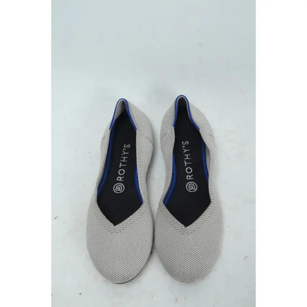 Rothy’s Birdseye Flax The Flat Slip-On Round Toe Comfort 8.5